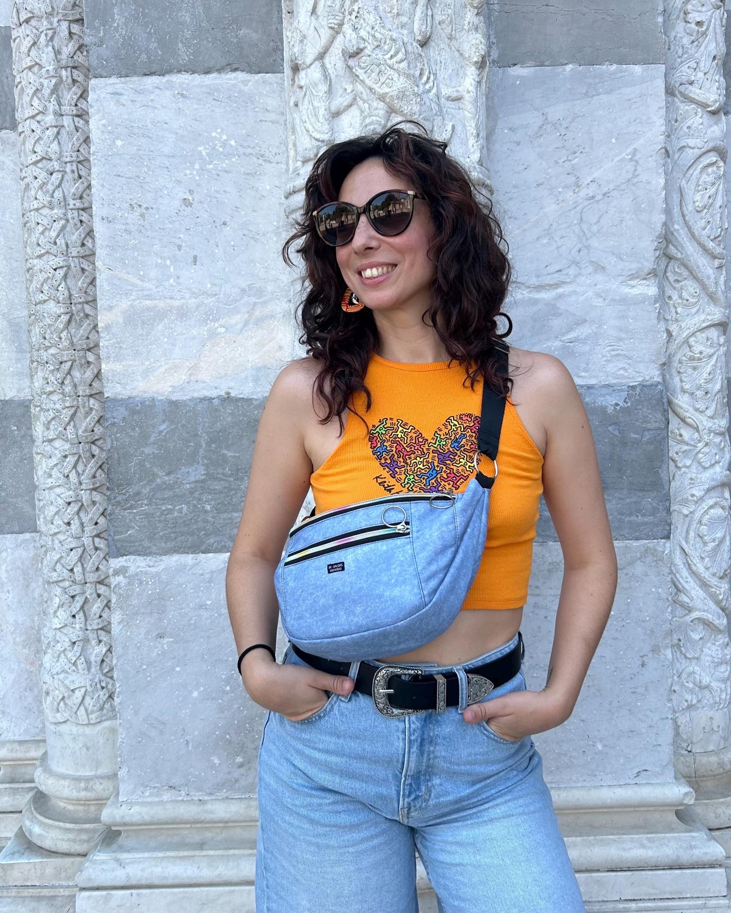 Riñonera Bandolera Color Denim