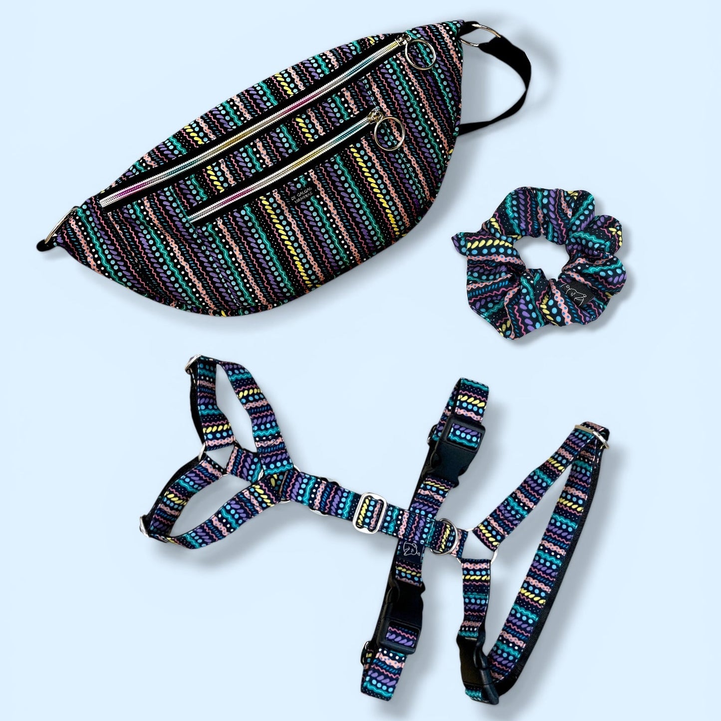 Pack Arcade (Arnés Antiescape + Riñonera + Scrunchie)