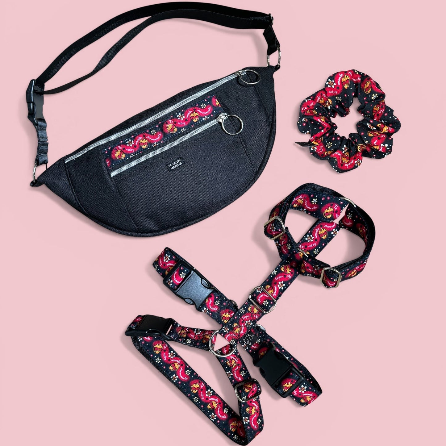 Pack TEAP (Arnés Antiescape + Riñonera + Scrunchie)