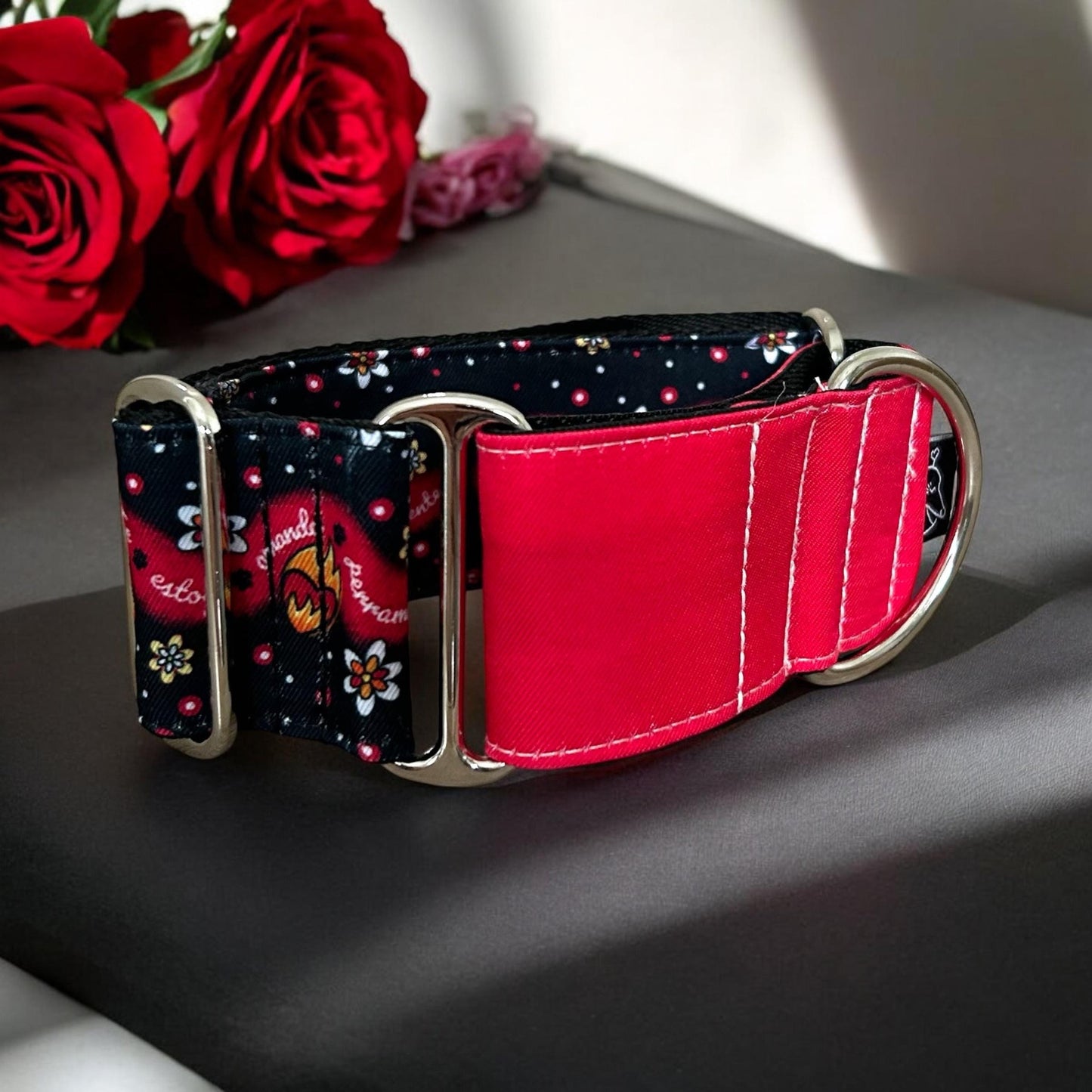 Collar Martingale Te Estoy Amando Perramente + Rojo